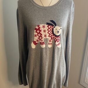 Tommy Hilfiger Gray Sweater with Polar Bear Design